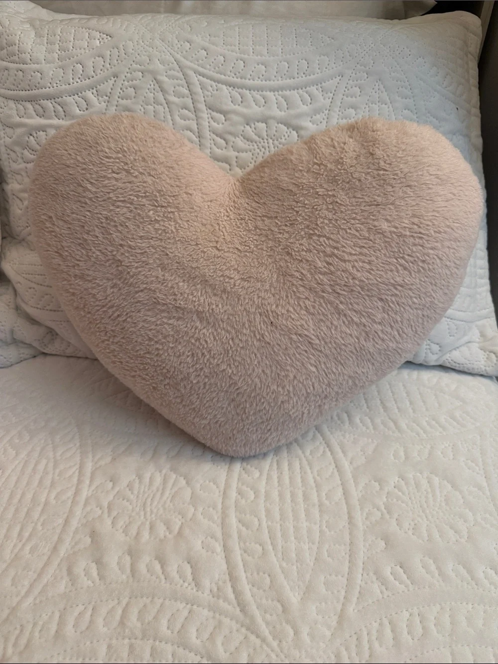 Plush Heart Throw Pillow - Blush Pink